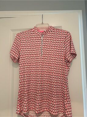 Tail White Label Short Sleeve Zip Golf Shirt